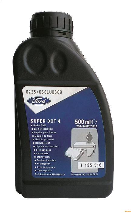 Тормозная жидкость FORD Super DOT-4, 0.5л